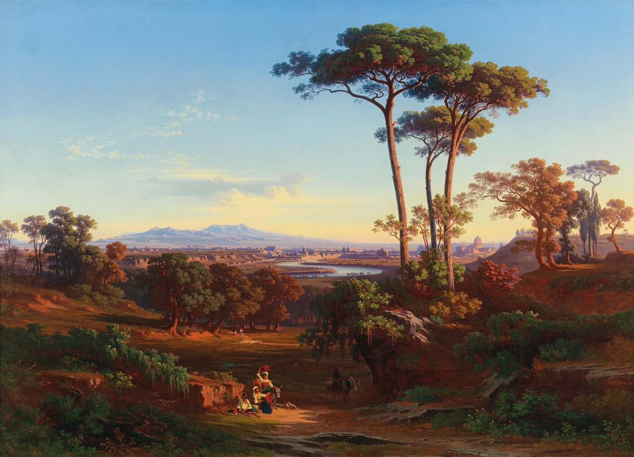 Róma látképe Monte Mario felől alkotó: Johann Jakob Frey