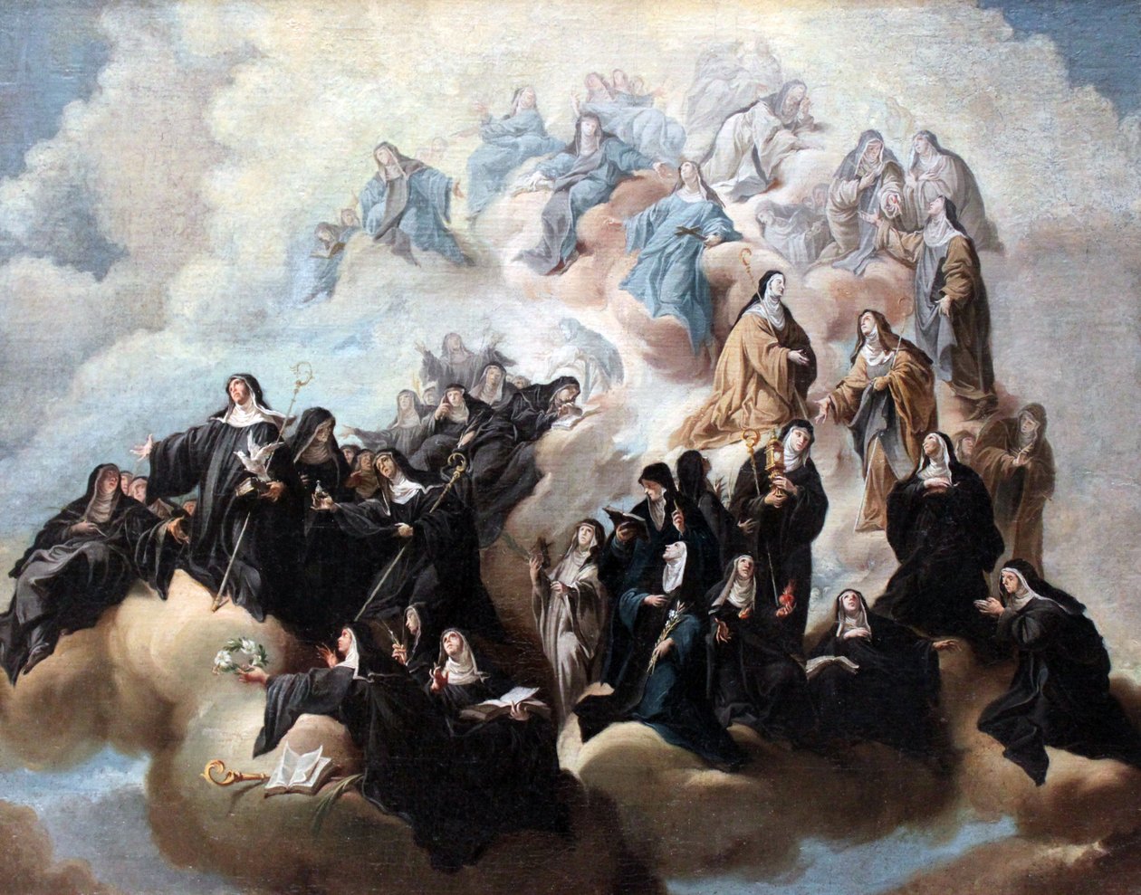 Utca. Scholastica a bencés rend apácáival és ágaival alkotó: Johann Jakob Zeiller