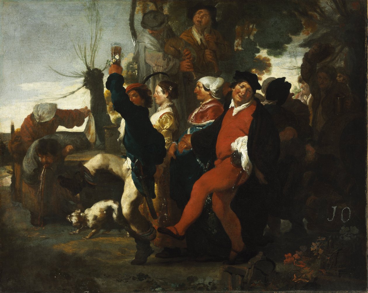 Esküvői menet egy faluban alkotó: Johann Liss