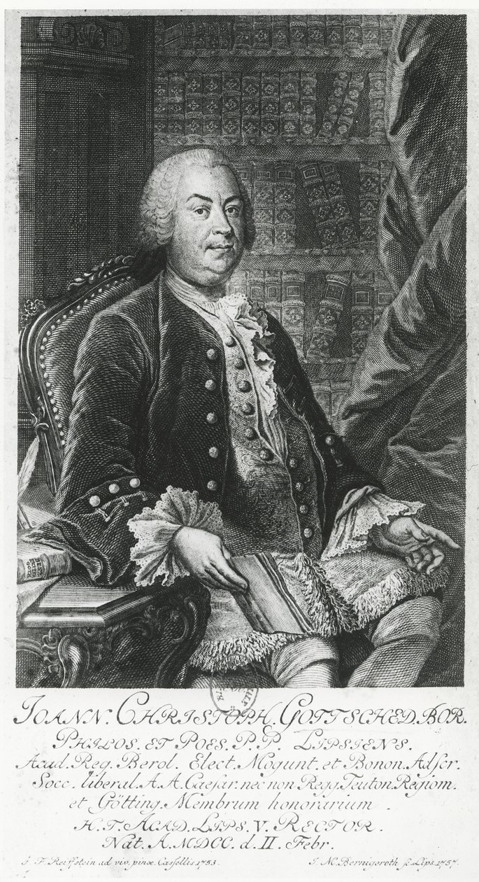 Johann Christoph Gottsched portréja alkotó: Johann Martin Berningeroth
