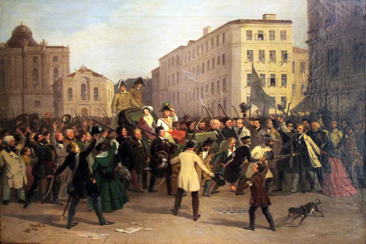 Ferdinánd császár útja, 1848. március 15 alkotó: Johann Nepomuk Hofel