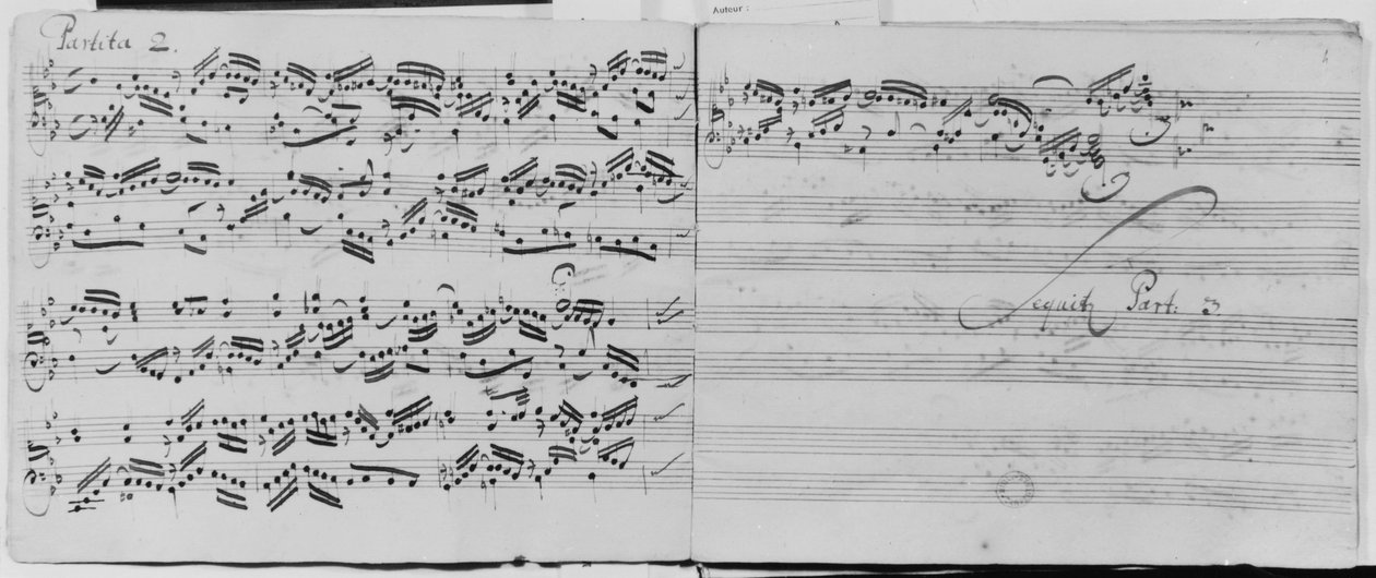 Korálvariációk orgonára Johann Sebastian Bachtól: „Üdvözlet, Jesu gutig”, (ms. 1086 fol. 3 vÇ ÷ et 4 rÇ÷) alkotó: Johann Sebastian Bach