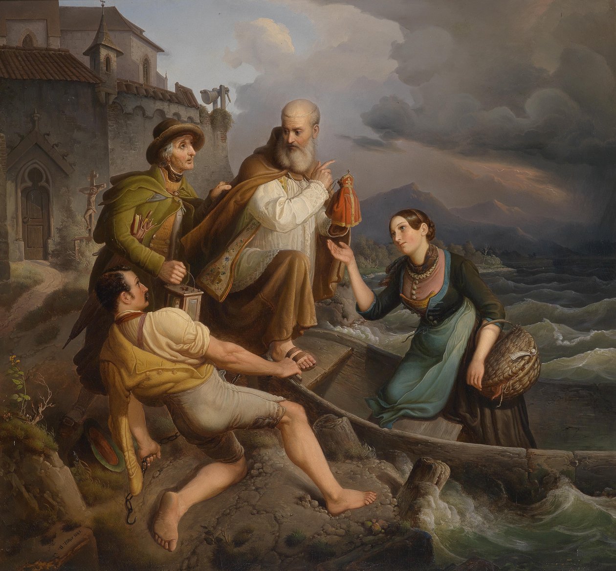 Fuss a közeledő viharral alkotó: Johann Wilhelm Volker