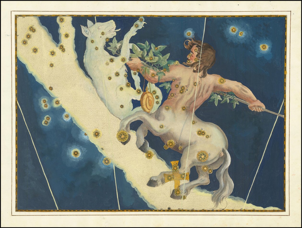 Lupus és Centaurus - Johann Bayer alkotó: Johann Bayer