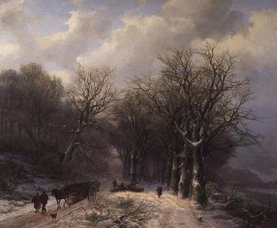 A fakocsi télen alkotó: Johann Bernard Klombeck