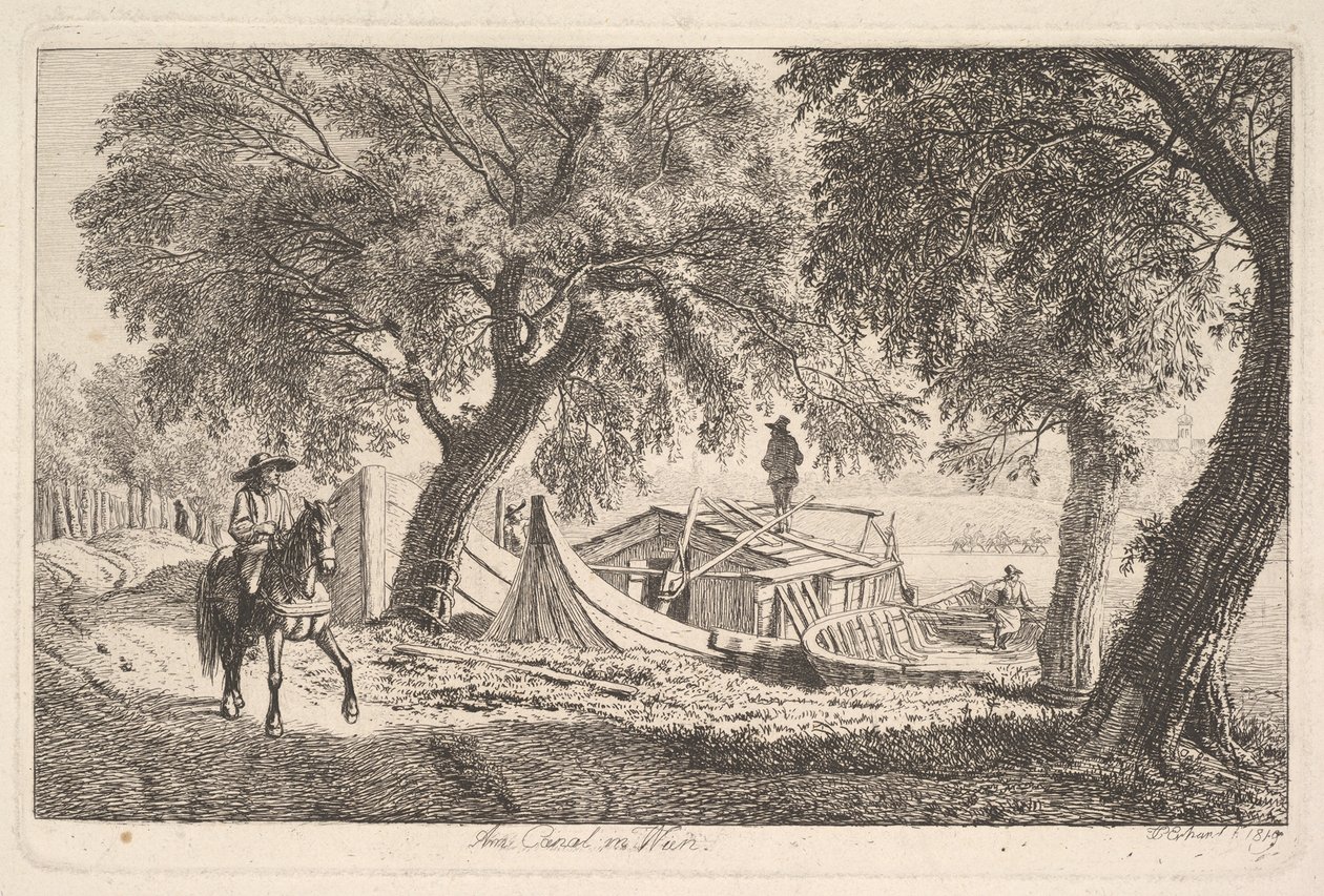 A bécsi csatornán, 1819. alkotó: Johann Christian Erhard