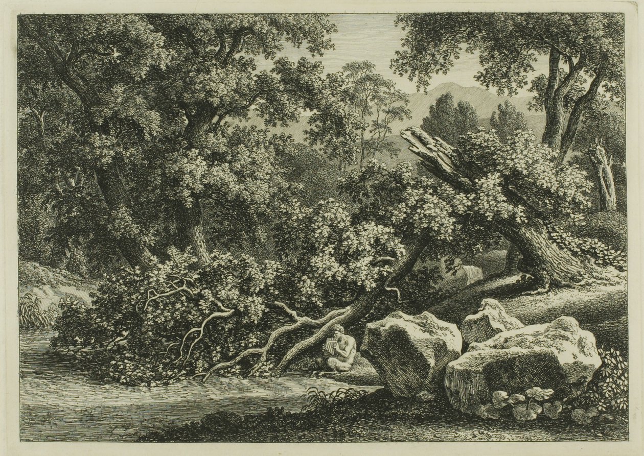 Táj, Pan fuvolázik alkotó: Johann Christian Reinhart