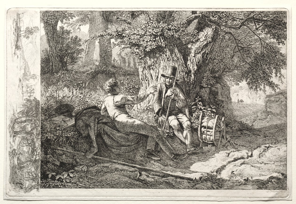 A művész pihen a vezetőjével alkotó: Johann Christoph Erhard