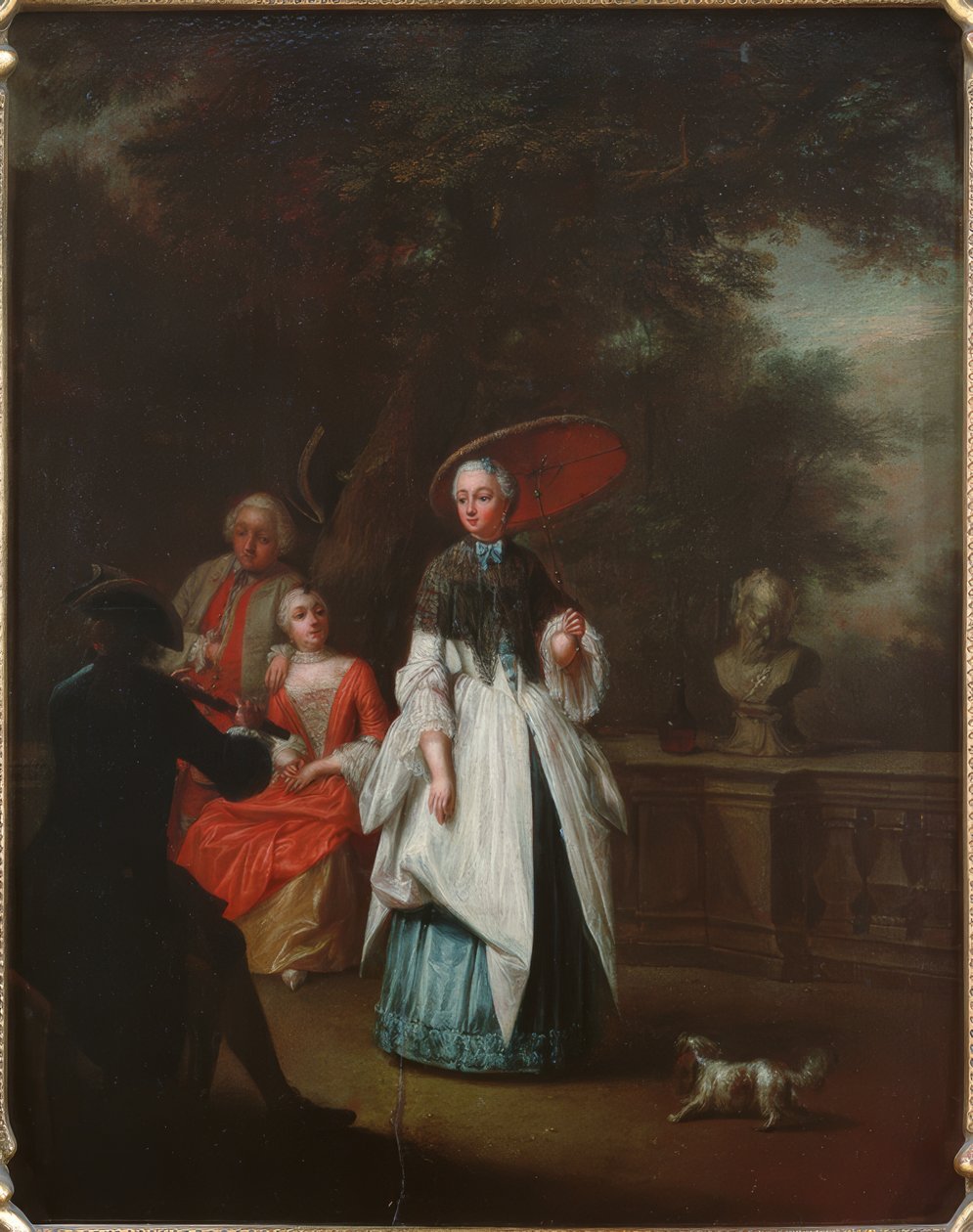 Parkszene alkotó: Johann Conrad Seekatz