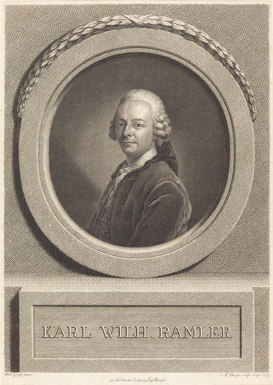 Karl Ramler alkotó: Johann Friedrich Bause after Anton Graff