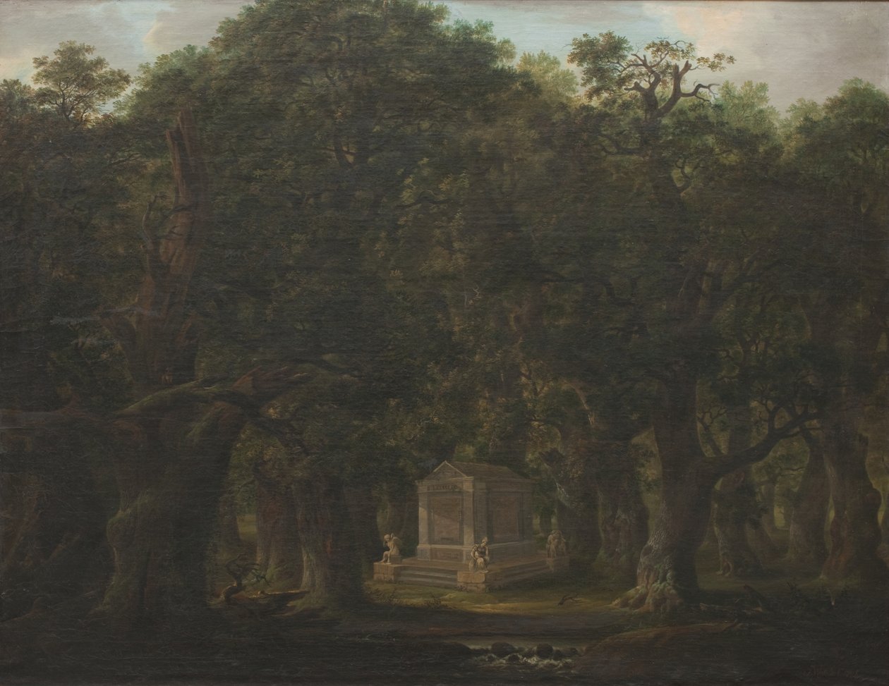 Emlékmű egy tölgyfa erdőben alkotó: Johann Friedrich Weitsch