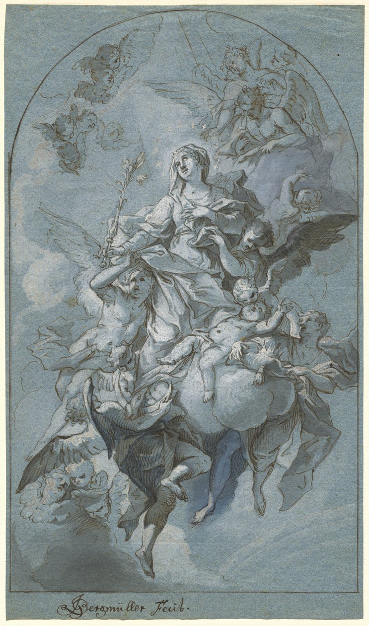 A Szeplőtelen Fogantatás alkotó: Johann Georg Bergmuller
