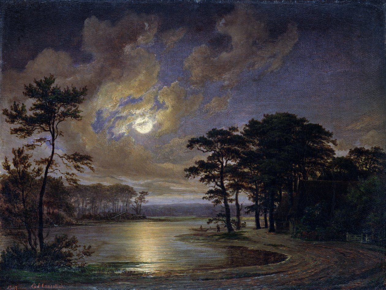 Holstein-tenger – Holdfény, 1847 alkotó: Johann Georg Haeselich