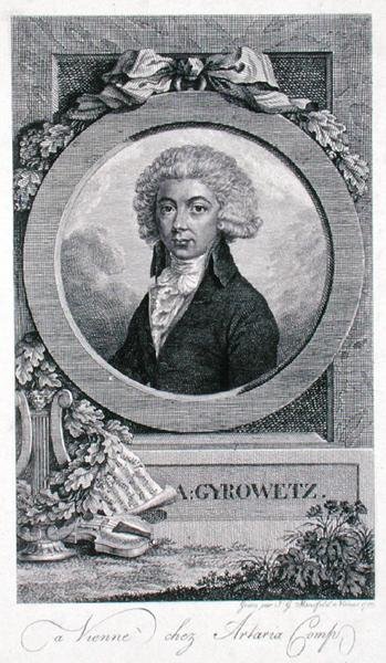 Adalbert Gyrowetz (1763-1850) 1793 (metszet) alkotó: Johann Georg Mansfeld