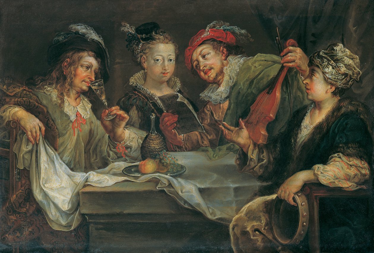 szórakozás étkezés után alkotó: Johann Georg Platzer