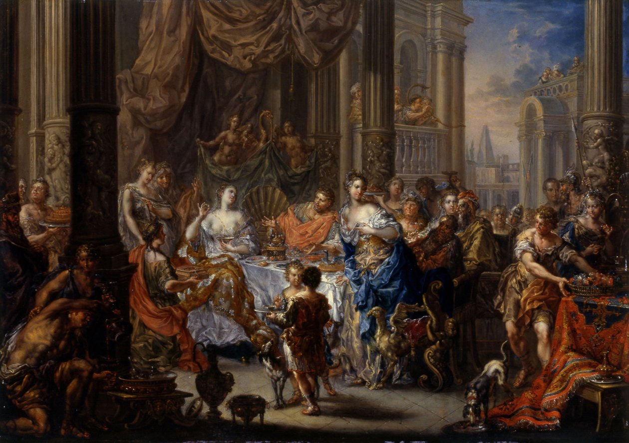 Kleopátras lakoma alkotó: Johann Georg Platzer