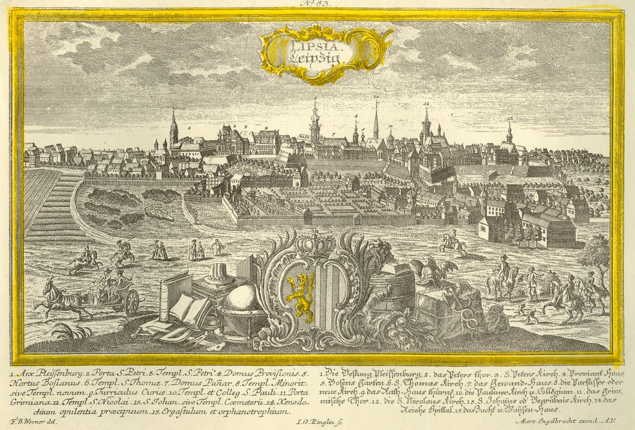Lipcse, c1740. alkotó: Johann Georg Ringlin