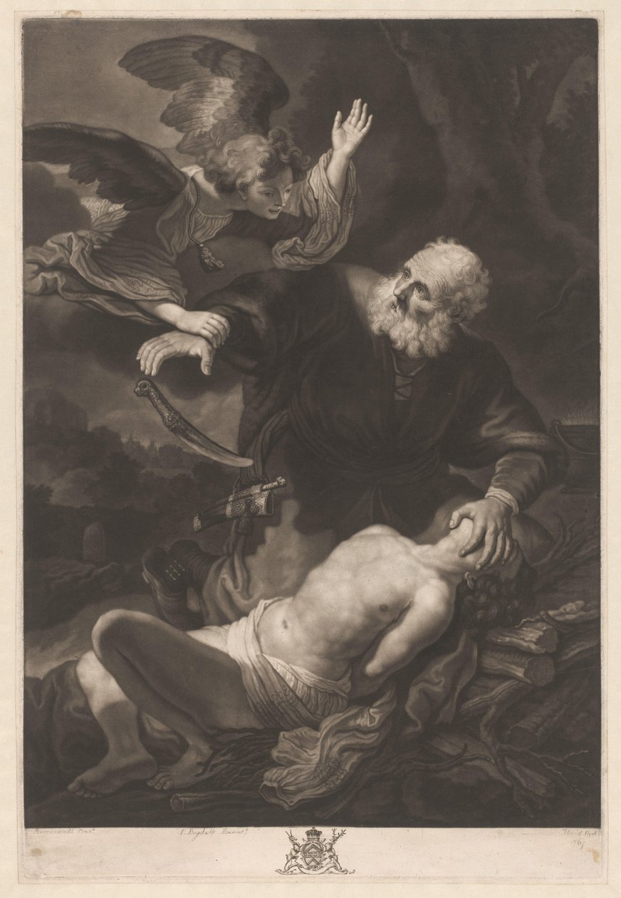 Ábrahám áldozata alkotó: Johann Gottfried Haid
