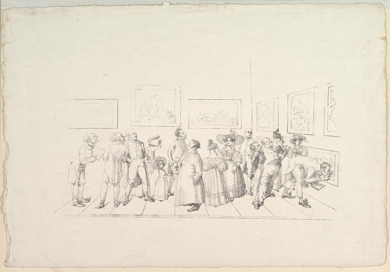 A közönség egy kiállításon, 1831. alkotó: Johann Gottfried Schadow
