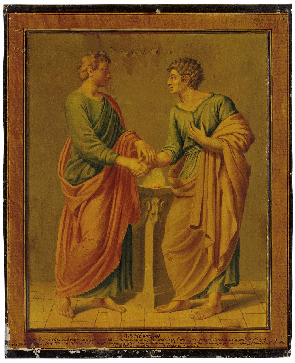 A barátság allegóriája, 1789 alkotó: Johann Heinrich Lips