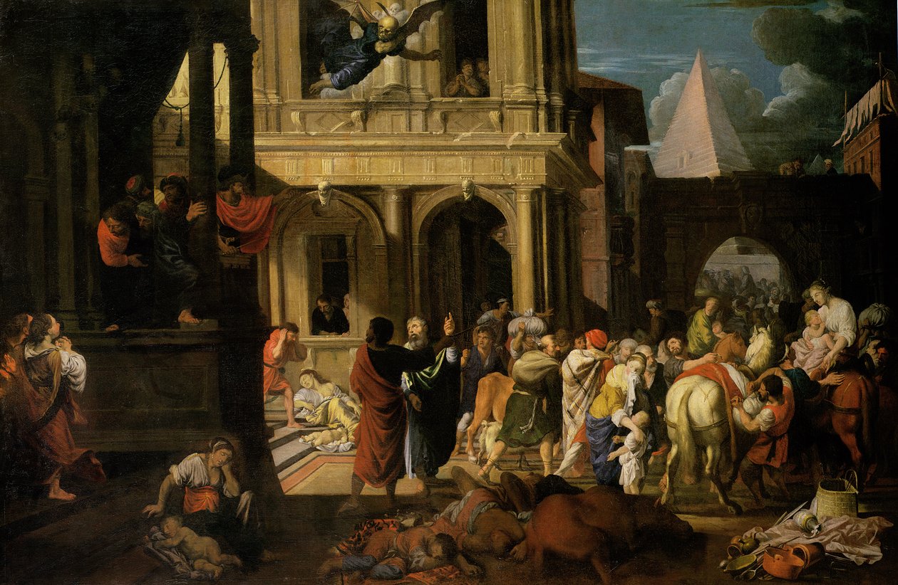 Az izraeliták elhagyják Egyiptomot alkotó: Johann Heiss