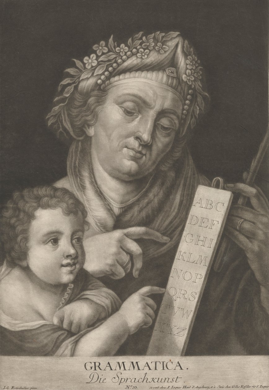 Grammatica. A nyelv művészete. alkotó: Johann Jacobus Haid