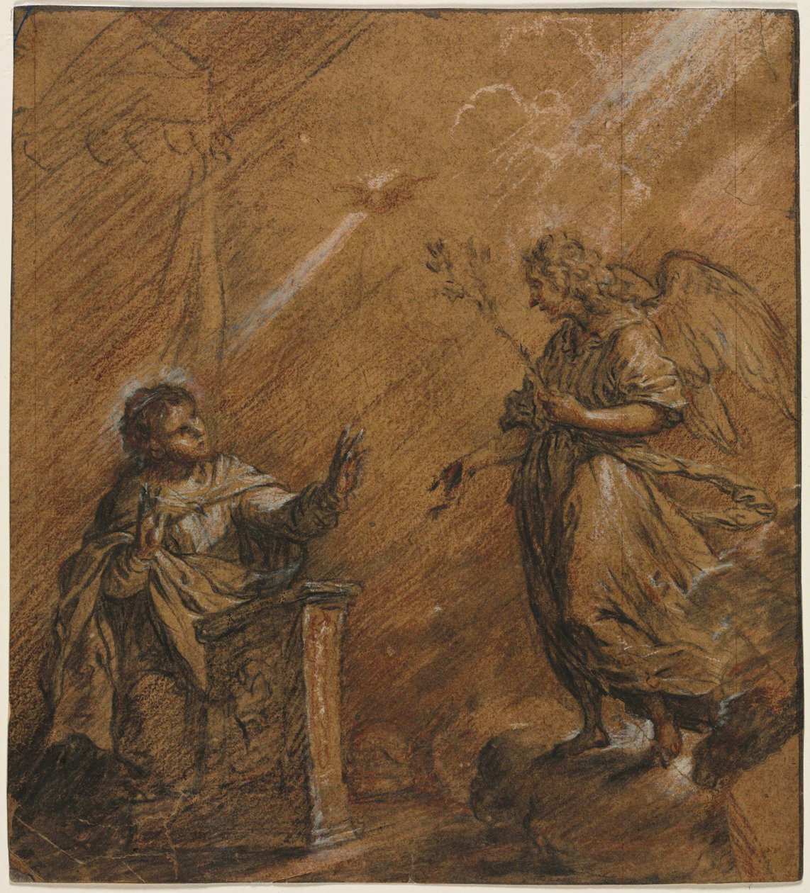 Angyali üdvözlet, 1600-as évek utolsó harmada. alkotó: Johann Jakob von Sandrart