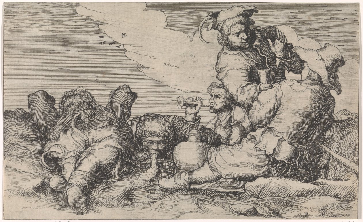 Öt ivó testvér alkotó: Johann Liss (attributed to)