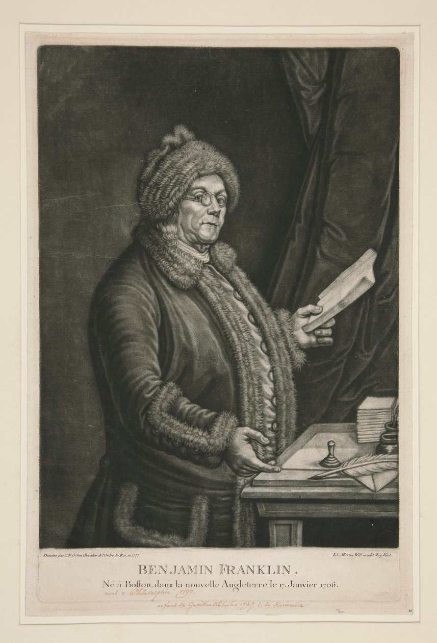 Benjamin Franklin alkotó: Johann Martin Will