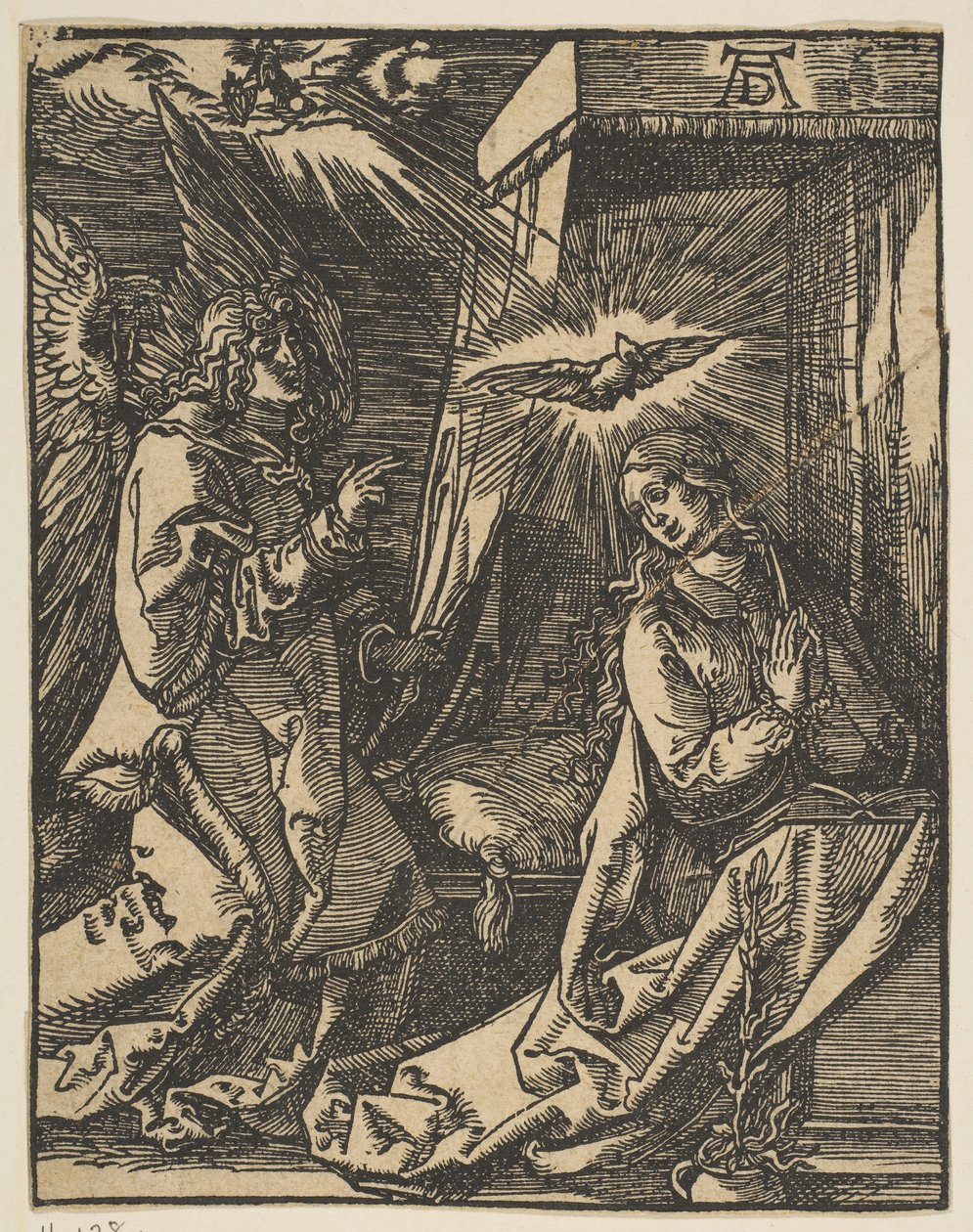 Az Angyali üdvözlet, a kis passióból, példány.n.d. alkotó: Johann Mommard