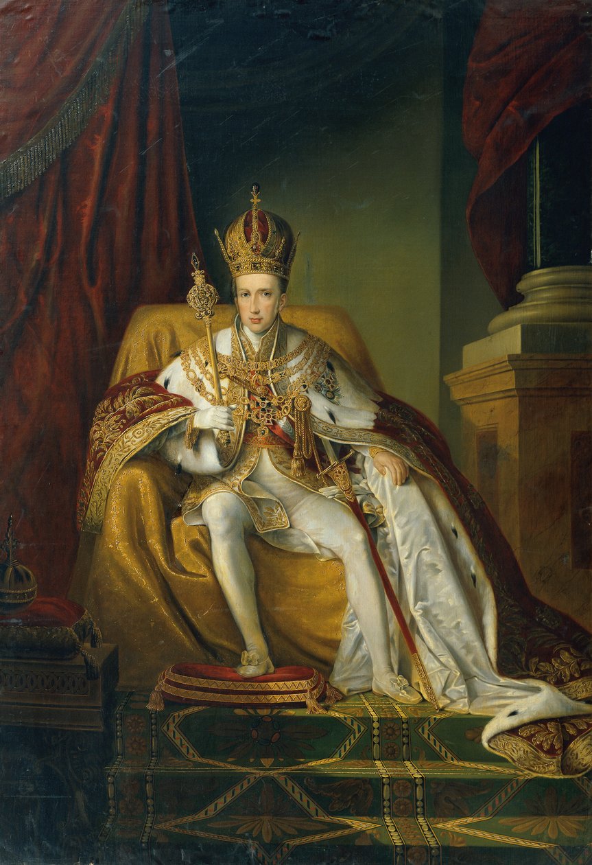 I. Ferdinánd császár koronázási díszben alkotó: Johann Nepomuk Ender