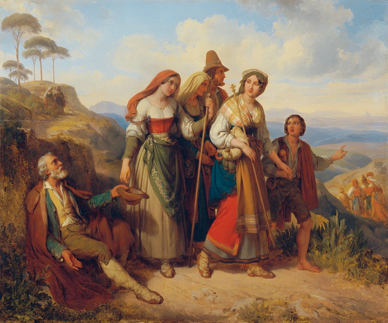 római zarándokok alkotó: Johann Nepomuk Ender