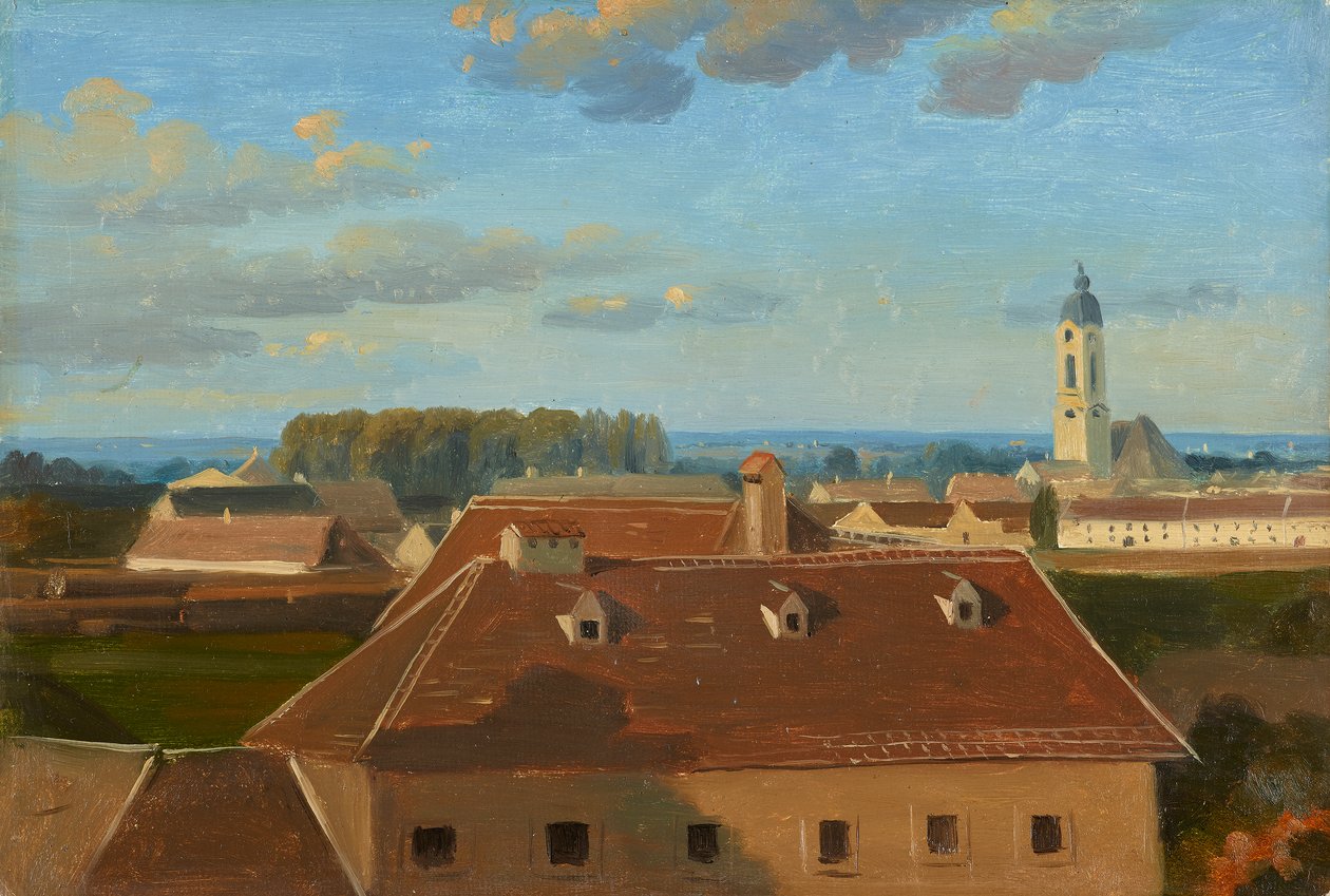 Kilátás a Schanzelről az Augartenre alkotó: Johann Peter Krafft