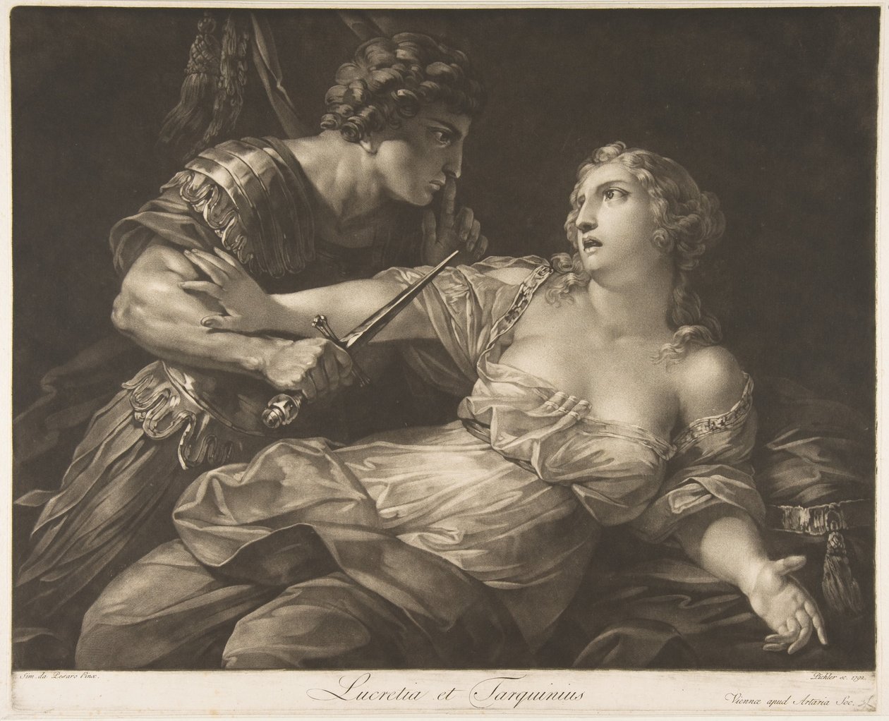 Tarquin és Lucretia, 1792. alkotó: Johann Peter Pichler
