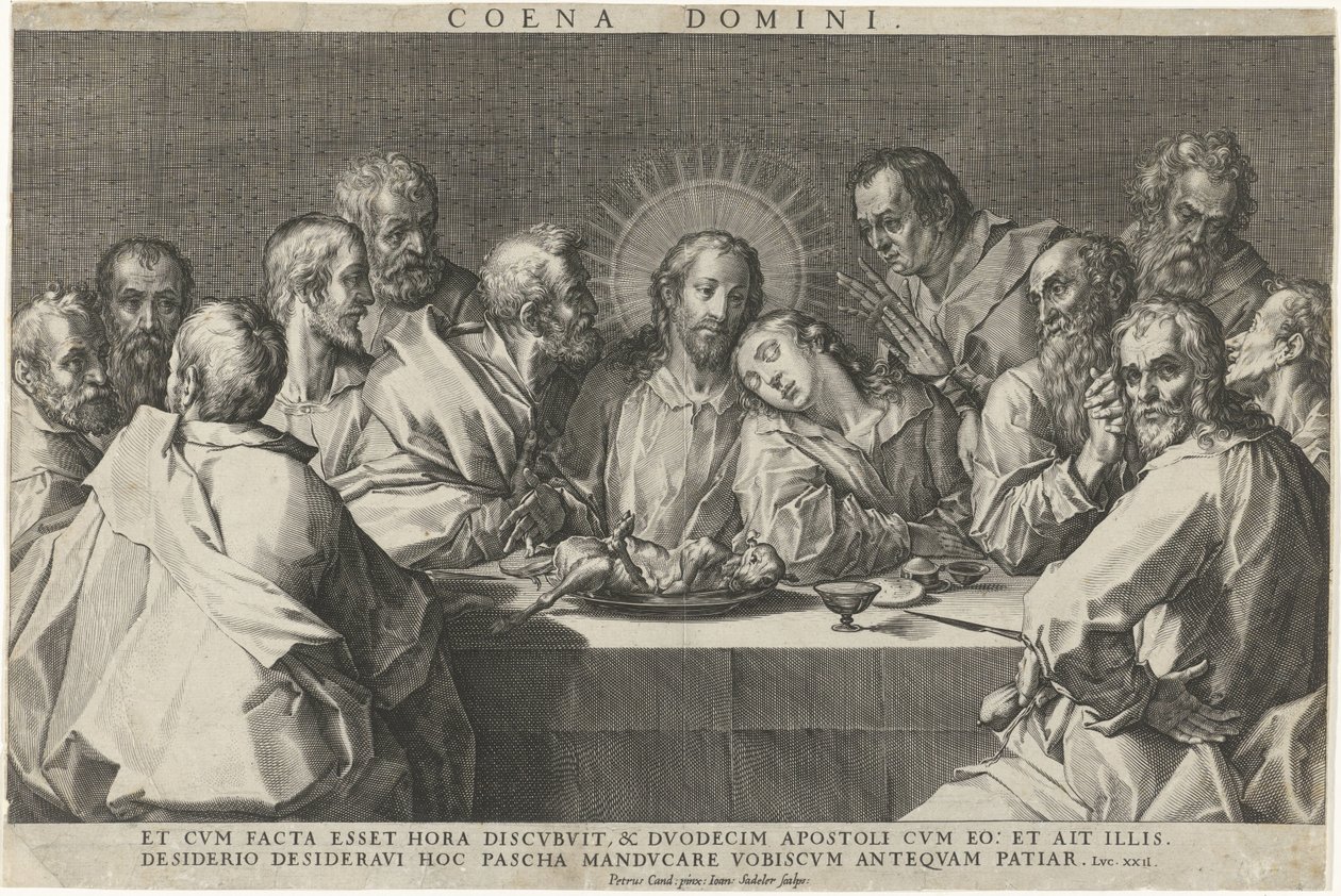 Utolsó vacsora Coeni domini (cím a tárgyon) alkotó: Johann Sadeler (I)