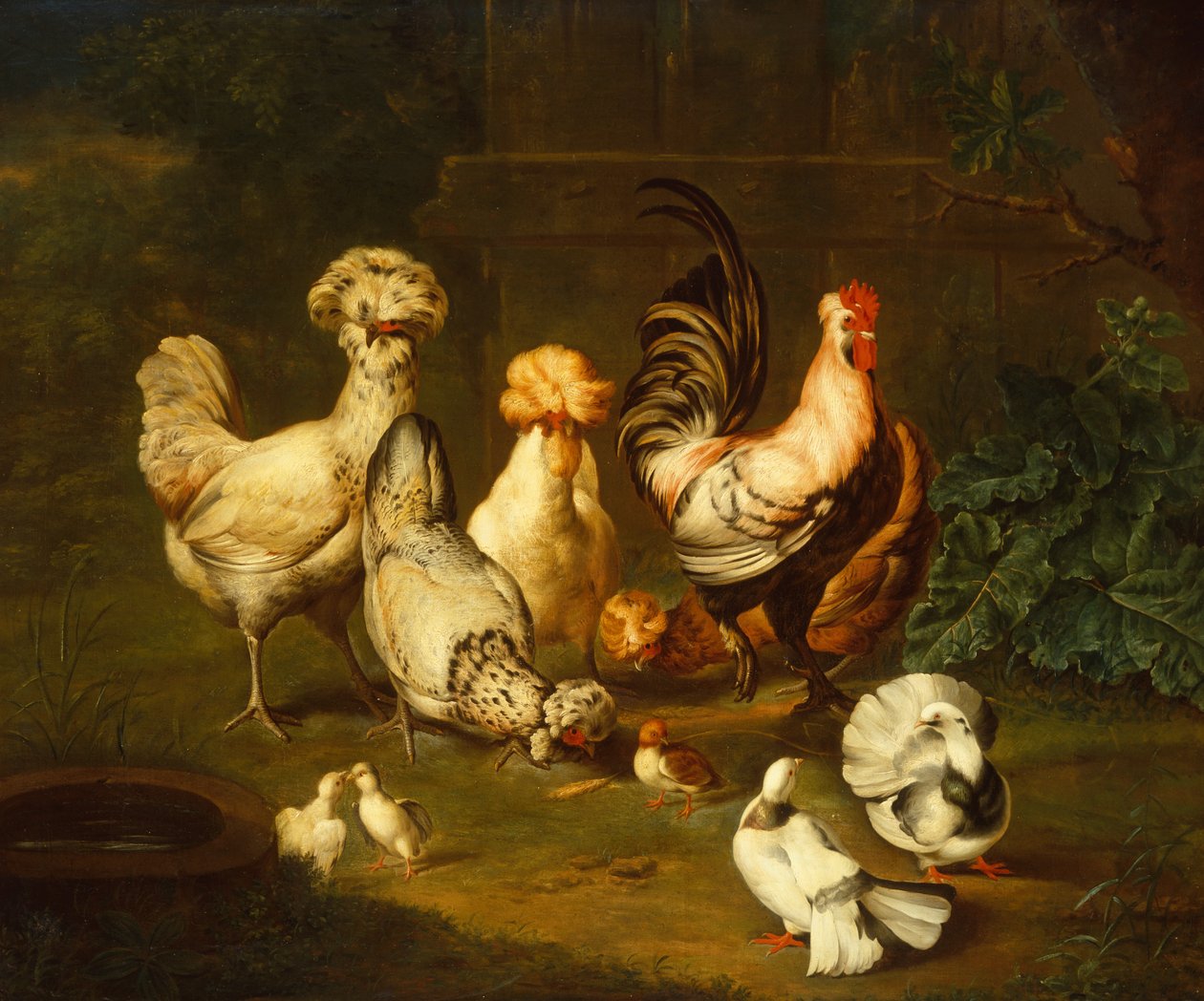 Baromfi tájban (olaj) alkotó: Johann Wenzel Peter
