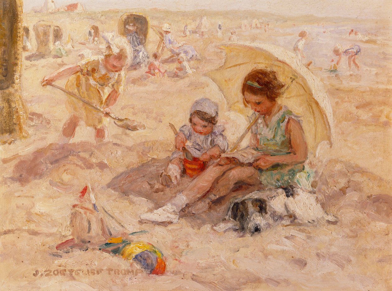 Beach Pleasure (olaj, vászon) alkotó: Johann Zoetelief Tromp