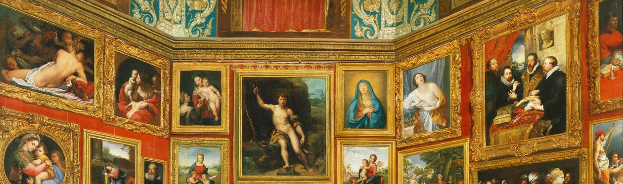Az Uffizi Tribuna"
" alkotó: Johann Zoffany