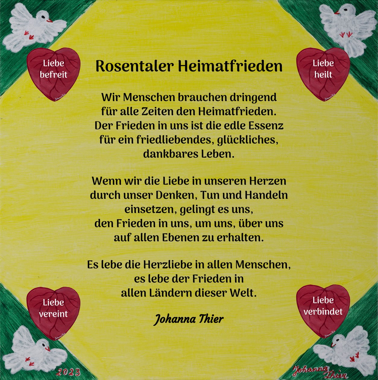 Rosental haza béke alkotó: Johanna Thier