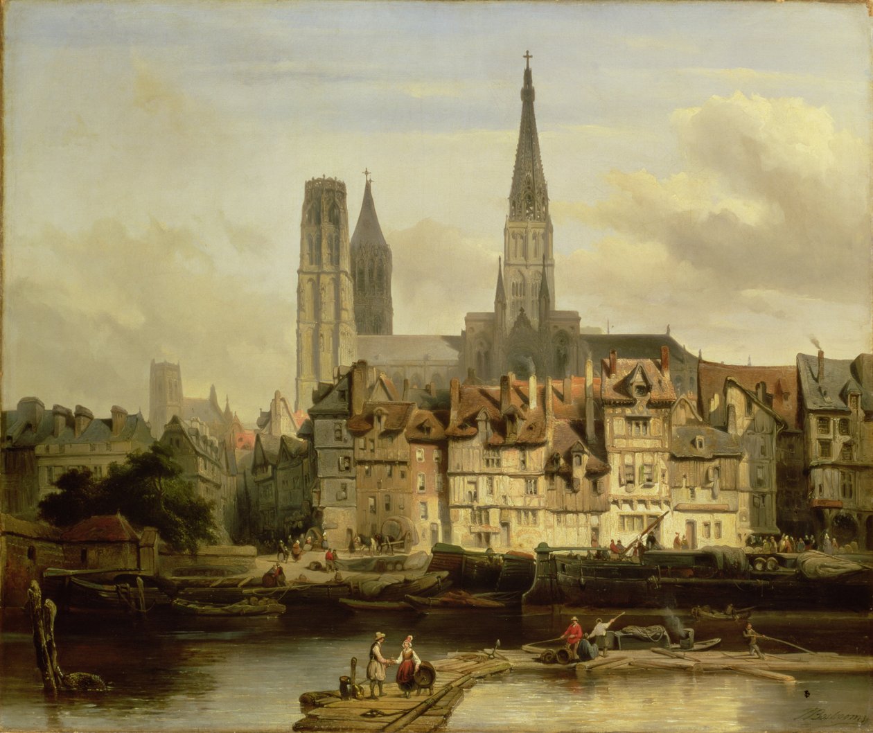 A forgatás Rouenben, 1839 alkotó: Johannes Bosboom