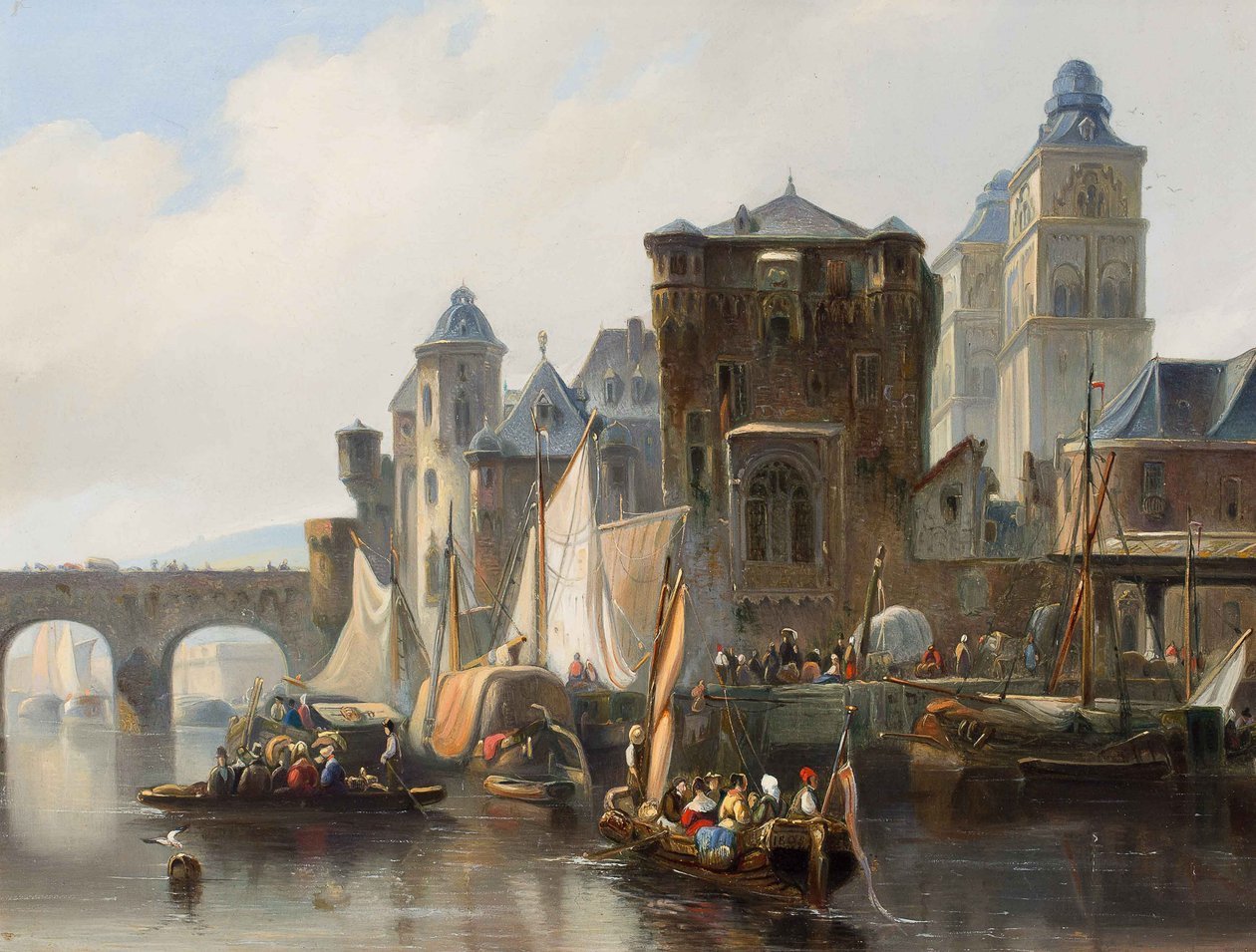 Kilátás Koblenzre. alkotó: Johannes Bosboom