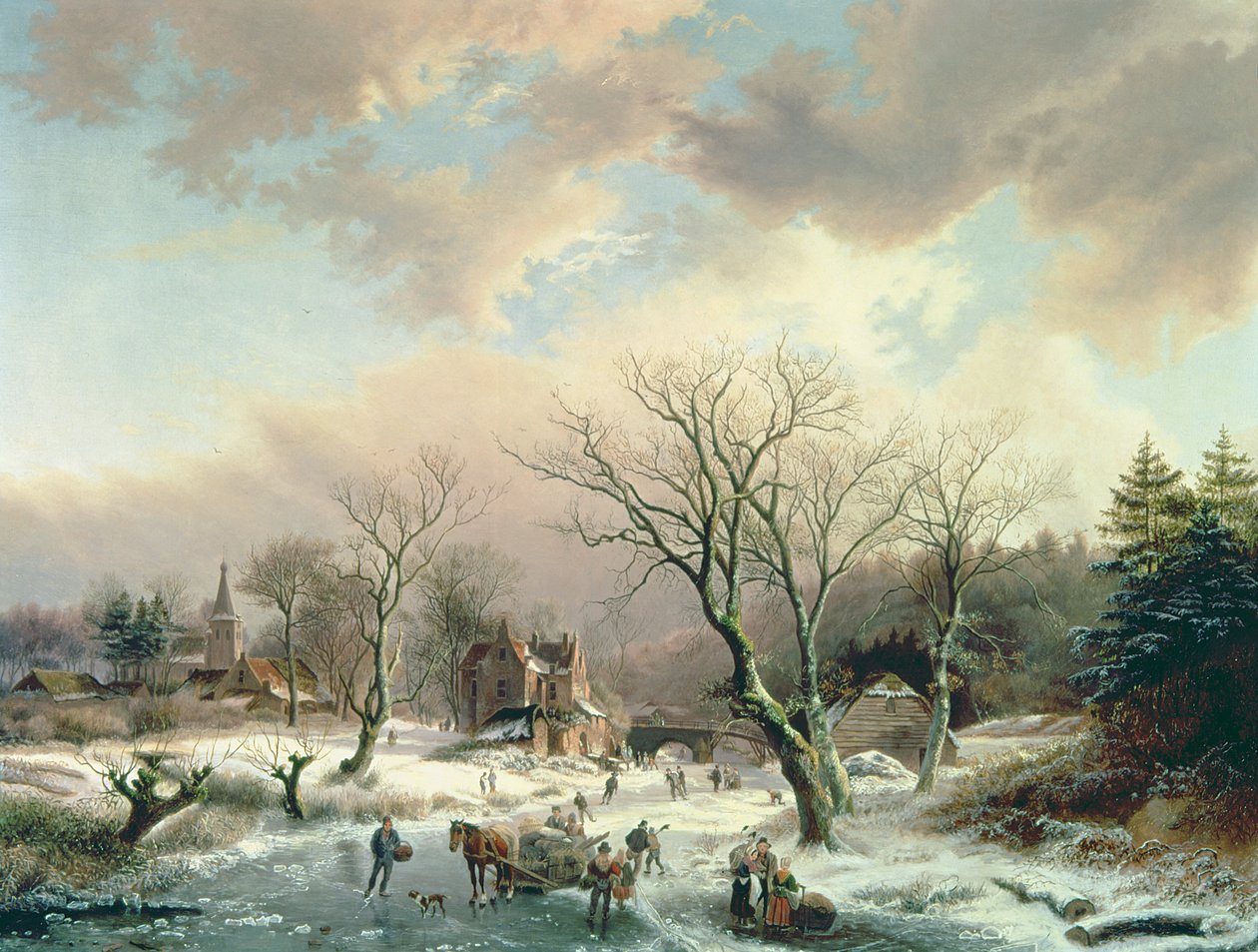 Téli jelenet alkotó: Johannes Petrus van Velzen