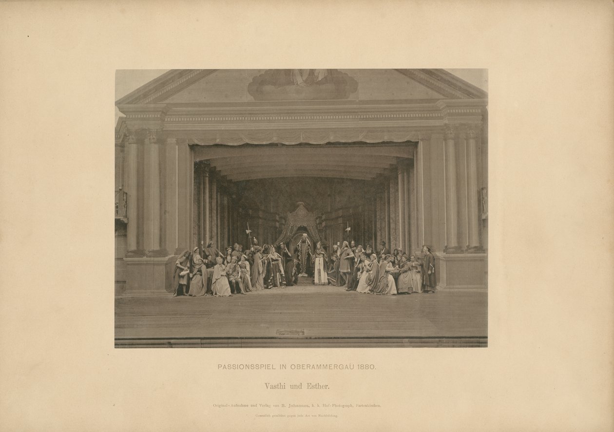 Ober-Ammergau passiójátéka – Vasthi és Esther alkotó: Johannes Bernhard