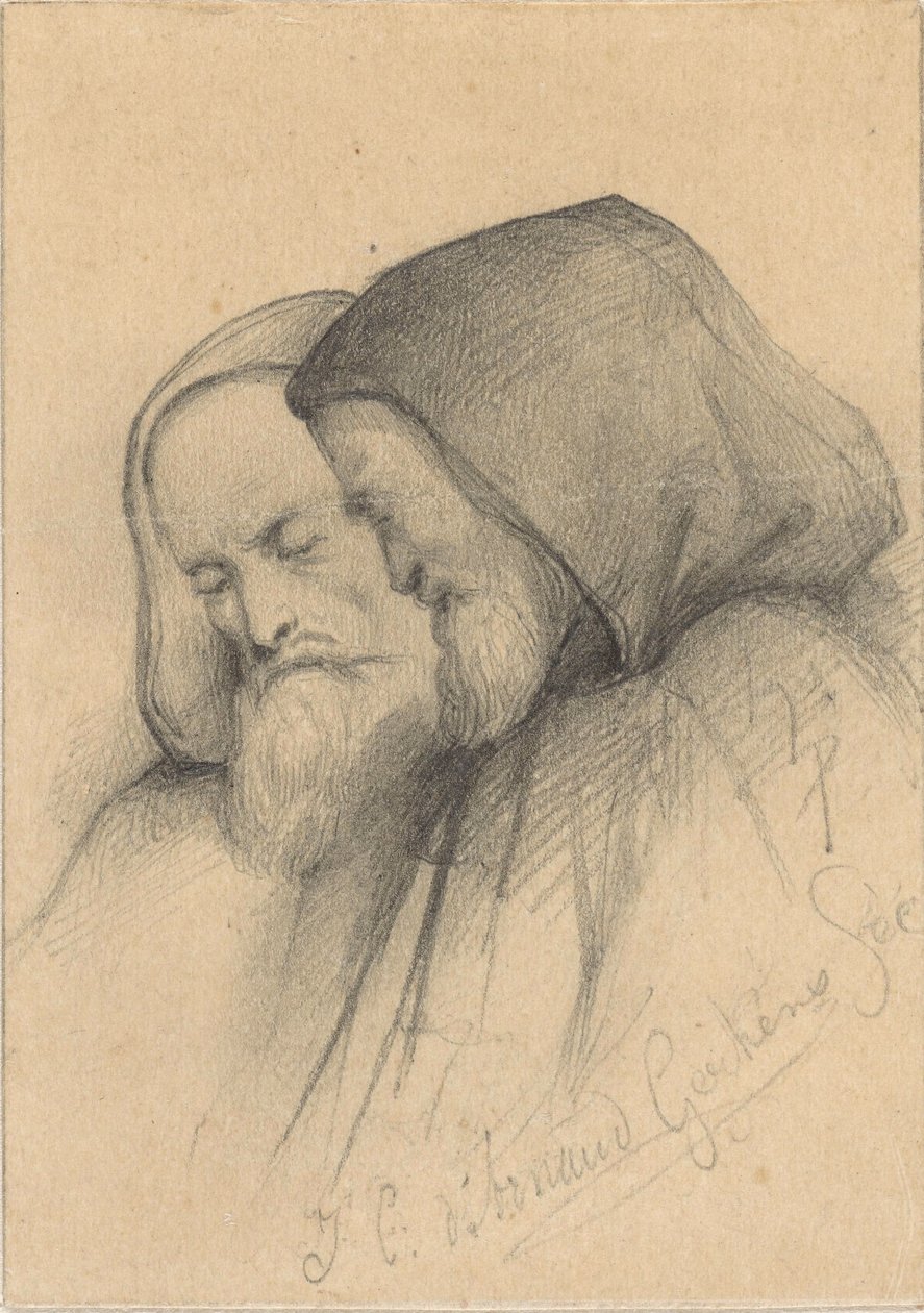 Két öreg szerzetesi jelmezben alkotó: Johannes Christiaan d