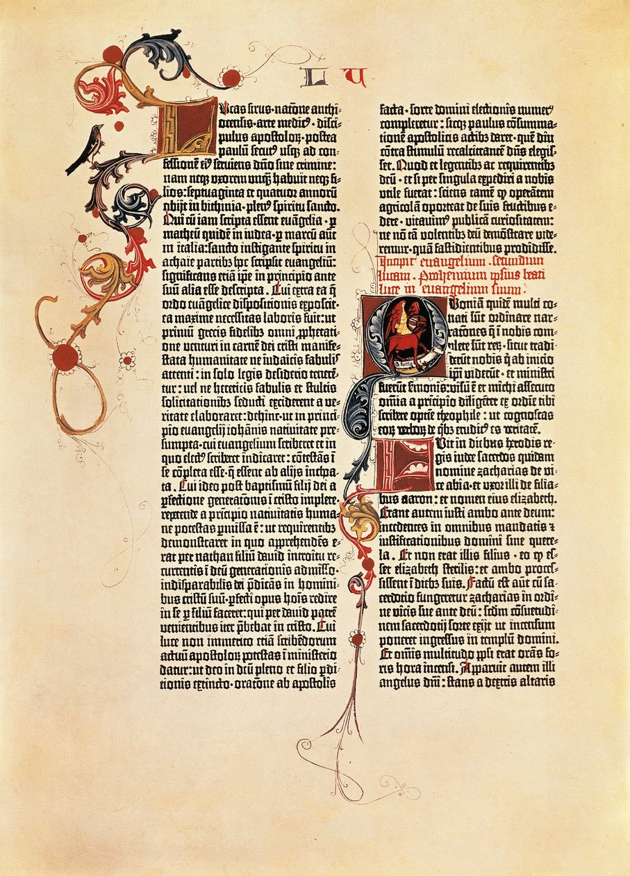 Mazarine bibliaoldal (B42) alkotó: Johannes Gutenberg