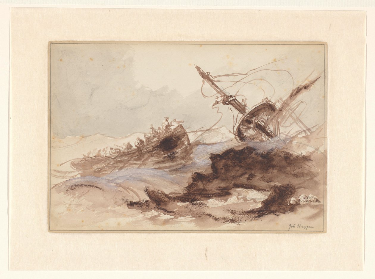Hajótörés alkotó: Johannes Huygens (signed by artist)