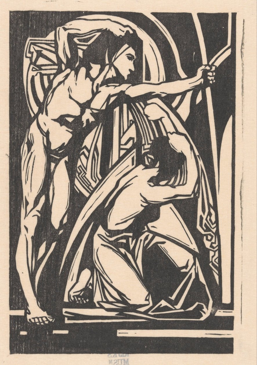 Álló férfi és térdelő nő alkotó: Johannes Josephus Aarts