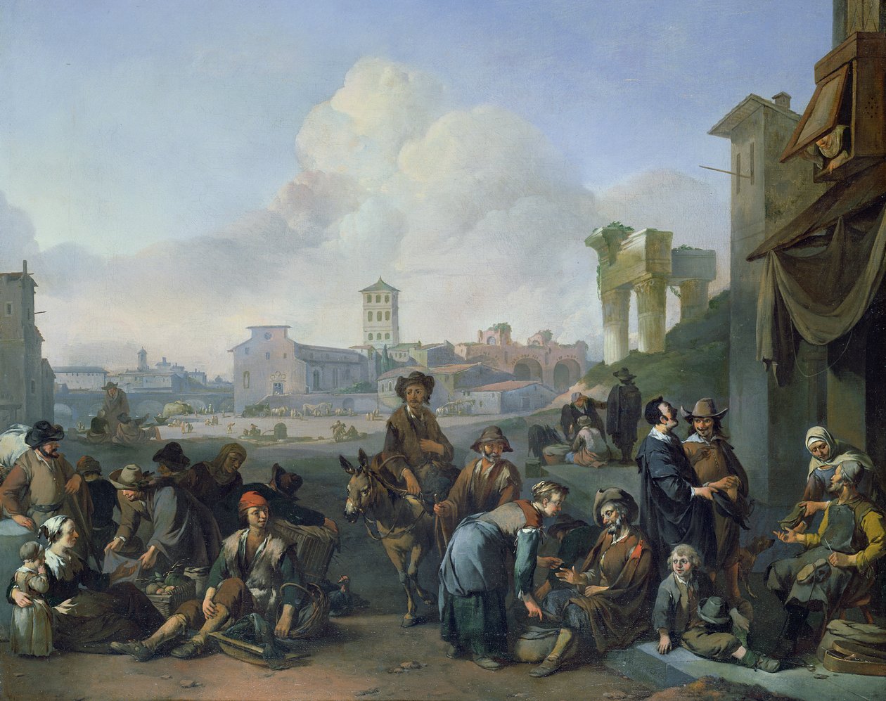 Kilátás Rómában, 1668 alkotó: Johannes Lingelbach