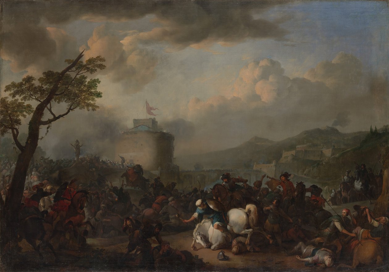 Csatajelenet, 1671. alkotó: Johannes Lingelbach