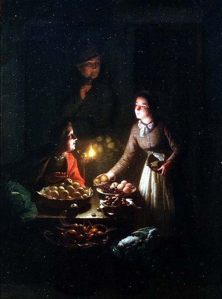 A gyümölcs eladó alkotó: Johannes Rosiere